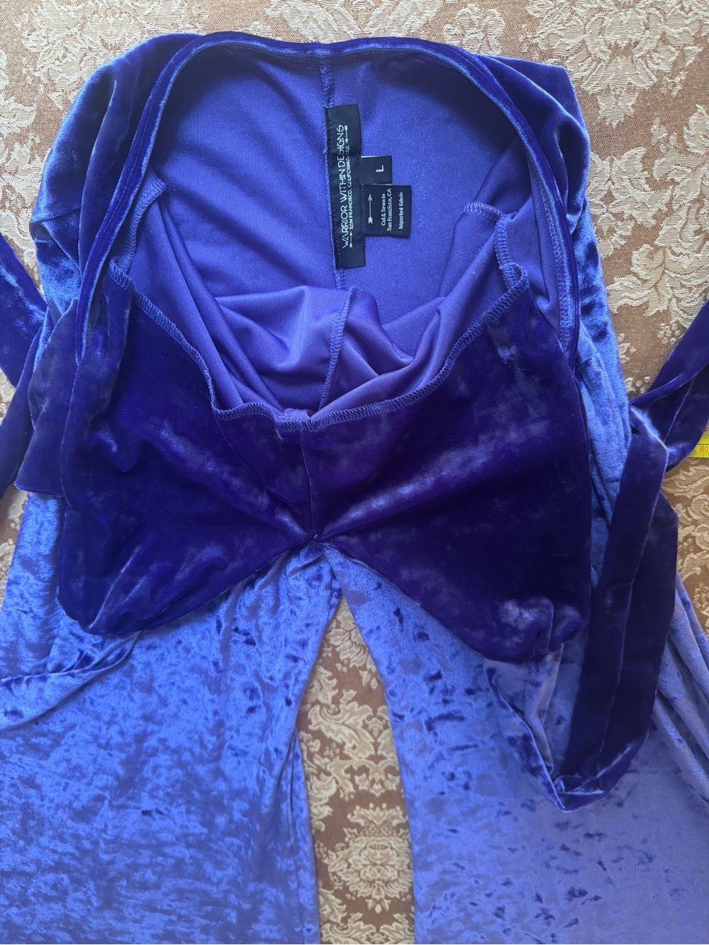 Warrior Within Designs “Velvet Tigra” Wide-Leg Purple Jumpsuit - Picture 5 of 8